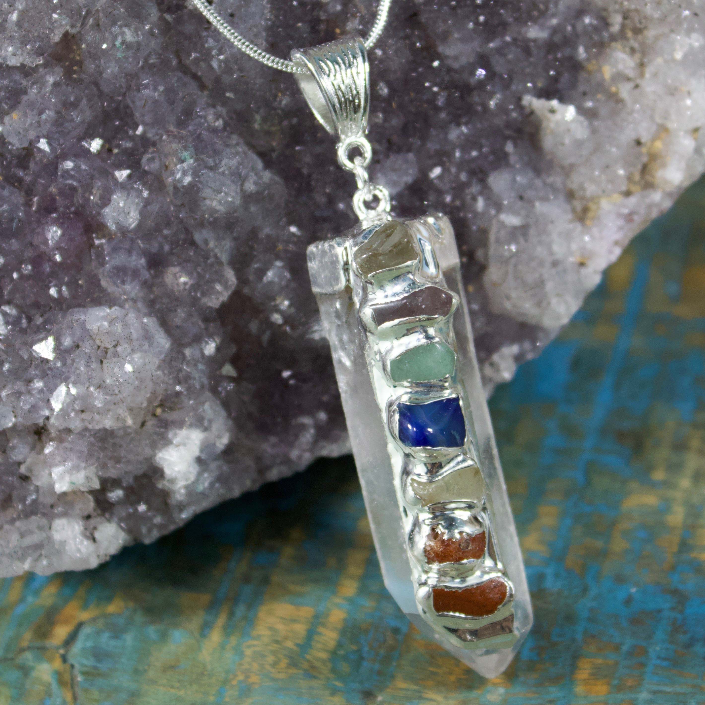 Quartz Point Chakra Necklace